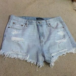 Aeropostaleight blue ripped jean shorts